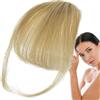 Generic Estensioni dei capelli a clip con frangia,Estensioni dei capelli umani con clip con frangia | Estensioni dei capelli umani a clip Air Bangs - Posticci con frange di colore naturale,