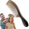 Generic Pettine in corno di bufalo, spazzola per capelli antistatica a denti larghi, pettine in corno naturale, fatto a mano, spazzola per barba, massaggio sanitario, per uomini e donne