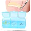 Mwkbbn Correttore per unghie incarnite, Kit strisce correttore, Kit per unghie dei piedi, Sollievo per unghie incarnite, Curva corretta incarnita, Unghie incarnite con scatola di immagazzinaggio, Kit