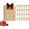 Junjie Profumo di lusso per calendario dell'Avvento, 24 giorni, profumo di design per uomo e donna, mini set di profumi da viaggio, set regalo di alta qualità per Natale, profumo di lunga durata