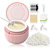 Wokyo Kit di cera per naso per donne e uomini, kit portatile con perline da 50 g, 6 applicatori, 10 bastoncini per naso e 5 sacchetti di olio, mini scaldacera da 10 ml per la depilazione di naso, orecchie