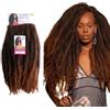 Ser Mulher SUPER KINKY -Extensions, Extension Sintetiche Capelli Ricci Stile Afro Marley, crochet braids removibili 65cm, 120gr (T-30 Castano Scuro Degradee)