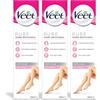 Veet Crema Depilatoria Pelli Normali 200ml x3, per Gambe, Braccia, Ascelle e Zona Bikini, 600 ml, Maxi formato