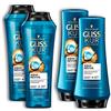 Toolo Gliss Aqua Revive - Set di 4 shampoo da 250 ml, 2 balsami da 200 ml