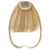 Generisch Capelli veri a clip su pony, con frange di colore naturale, eleganti extension per capelli con frangia ordinata, per ragazze e donne