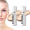 HOUKUNKA Evonex Age Defying Foundation, Evonex Age Defying Serum, Fondotinta Siero per Donne, Crema Idratante Colorata Anti-età, Tinta Universale, Copertura Trasparente Leggera Colorata (2pcs)