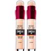 Maybelline New York Cancella Età Instant Anti-Age Correttore Liquido Multi-Uso Illuminante Finish Naturale Anti Imperfezioni contro Occhiaie e Rughe con Applicatore a Spugnetta 01 Light + 00 Ivory