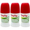 Byly Deodorante Unisex Fresh Nature Roll-On 50 ml - Tè Verde Biologico, Micro Particelle Attive, Protezione 48H, Delicato sulla Pelle (Fresh Nature 3 Unità)
