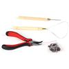 ZJchao Kit 100 Anelli Micro Silicone per Extension Capelli con Uncino Pinza e Filo Estrattore Strumenti Professionali Salone