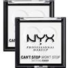 NYX Professional Makeup Cipria Can't Stop Won't Stop Tonalità 11 Bright Translucent Polvere Opacizzante Levigante Finish Matte Lunga Tenuta No transfer con Polvere di Riso - 2 Ciprie
