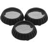 Housoutil Coperchio Posteriore Asciugacapelli Rotondo in Nylon, 3 Pezzi | Rete Filtro Ventilata, Nero, per Salone Professionale e Viaggio, Beccuccio Phon