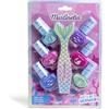 MARTINELIA - Set manicure per bambini a sirena, set di 6 smalti per unghie di colore e lime per unghie, piccoli smalti per unghie, per bambini, rosa, viola e blu, a base d'acqua, non nocivo, regalo