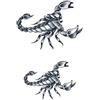 Generico 1/2 adesivi per tatuaggi temporanei a base di erbe a forma di scorpione, semipermanenti, antiriflesso, impermeabili, durano due settimane, tatuaggi finti(1pcs)