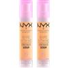 NYX Professional Makeup Bare With Me Siero Correttore Viso e Corpo 2in1 Idratante con Centella Asiatica e Tè Verde per Pelle Secca Occhiaie e Rossori Tonalità 05 Golden - 2 Flaconi da 9,6ml