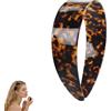 YZBBSH Fascia per capelli spessa effetto guscio di tartaruga con denti, da donna, larga 3,8 cm, antiscivolo, in acetato, accessorio per capelli in stile retrò leopardato, confortevole e resistente (rosso)
