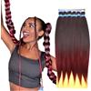 Ser Mulher Capelli SUPER JUMBO PREMIUM Braid per Treccine Africane PESO: 522g, LUNGHE: 65cm Pre-Stretched - Hair Braiding Extension, Anellini per Styling COMPRESI, (Red Degradee, 65 cm)