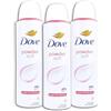 Dove Confezione da 3 deodoranti Dove Deodorante Spray Anti Transpirant Powder Soft 3 x 150 ml