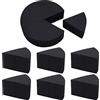 GORGECRAFT 12PCS 2 Sacchetti Triangolo Piumino per Cipria Spugne per Pittura per Il Viso Premium Black Half Moon Spugna per Trucco Mini Applicatore Cunei Cunei Cosmetici Bulk, Nero