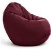 Bruni Classico M Bordeaux - Pouf Sacco, Pouf Poltrona a Forma di Goccia, Poltrona a Sacco da Interno ed Esterno, Beanbag per Soggiorno e Camere, Fodera Lavabile, con Imbottitura, Prodotto in Germania