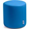 Avalon - Pouf Poggiapiedi Rigido CILINDRO Mamba Ignifugo Classe 1IM in Ecopelle Nautica, Puff Poggiapiedi, Seduta da Interno ed Esterno, Professionale Comodo Impermeabile, Made in IT(35cm-Azzurro)