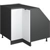 Vicco Mobile cucina angolare per sottotetto R-Line, Ondulazione bianca, 75.6 cm con 1 porta, carcassa dell'armadio profondità 60 cm
