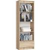 AKORD | Libreria per Ufficio 60 cm | Mobile con 1 Cassetto 4 Ripiani | Porta Libri | Mobiletto Camera de Letto | Scaffale Soggiorno | Salvaspazio | Eiken Sonoma