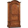 milani home - armadio colonna 1 anta 96 x 56 x 196 cm, legno massello, tinta noce