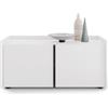 Mobili Fiver, Mobile Basso Romina (93,6x36x44 cm), 2 Ante, Bianco Frassino, 93.6 cmx36 cmx44 cm, Nobilitato/Ferro, Credenza Soggiorno Moderna, Made in Italy
