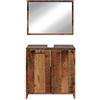 Vicco Set mobili bagno Kiko, Rovere rustico, 58 cm, composto da specchio da bagno e mobile sottolavabo