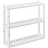 [en.casa] Scaffale da Parete con 3 Ripiani Mensola a Muro Organizzatore Pensile per Bagno Mobile per Stoccaggio Cucina Ingresso Corridoio - Bianco