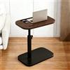 BOYIFEIJIE Tavolino a Forma C Regolabile in Altezza - Regolazione da 45 a 80 cm - Struttura in Metallo e Piano in Legno - Versatile come Comodino, Tavolino da Salotto e per Laptop