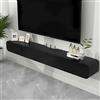 Ahtadums Legno massello Mobile TV Sospeso, Console TV Galleggiante Multimediale Moderno, Con cassetti e ante, Nessun assemblaggio richiesto Mobili Soggiorno (Nero B, 120cm)