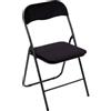 5 five simply smart 5five - sedia pieghevole in velluto nero