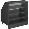Vicco Mobile cucina sottotetto R-Line, Antracite, 80 cm con 4 scomparti, carcassa 60 cm profondità, per la libera combinazione all'interno di sistemi cucina modulari