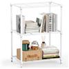 M MZG 3 ripiani in acciaio filo scaffali 450 lbs Organizer filo rack per casa, cucina, ufficio, bianco (30 cm P x 45 cm L x 67 cm A)