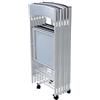 Generic Set di 6 Sedie Pieghevoli con Carrello Assortiti in Acciaio - Bianco, Grigio e Nero