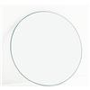 Generic Vassoio in Vetro Rotondo ø 100 cm | Lastra di Protezione | Installazione Semplice | Con Cuscinetti Antiscivolo | Superficie Liscia | Per Tavoli Mobili Fai Da Te | Decorativo - Bianco Liscio