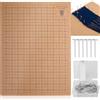 PRITOK Set di tavole in macramè, 28 x 38 cm, con penne, tavolo da progetto macramè double face, con griglia, tavola da intreccio portatile con istruzioni per intrecciare bracciali, 50 aghi a T in