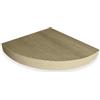 MECSAL CASALINGHI Mensola da parete muro angolare pensile scaffale triangolare sistema reggimensola a scomparsa in legno vari colori 24 * 24 * 4 cm (ROVERE)