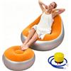Shyllin Poltrona Gonfiabile, Lettino Inflabile, Divani Gonfiabili, Pouf Gonfiabile, Airlounge, per Campeggio, Casa (2, Arancione, 1 Persona)