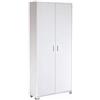 MONDO VIRO Mobile 2 ante in legno con piedini Ilumia armadio cm 83x29 190h (Bianco Fiammato/Bianco Fiammato)