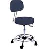 GALIZIA prjme GALIZIA Sgabello da Lavoro per centri estetici ambulatorio Medico e dentistico, tatuatori, con Ruote, 360°, Imbottitura altezza 7cm D37 Finta Pelle (BLU)
