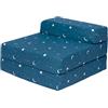Ready Steady Bed Divano Letto per Bambini Pieghevole | Poltrona Letto Singola per Bambini Resistente all'Acqua | Arredo Comodo per Bambini per Soggiorno, Stanza dei Giochi (Chiaro di luna)