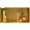 Balneo WALL-BOX ONE Nicchia a Muro in Acciaio Inox Oro 60x30x10cm, Impermeabile, Installazione Flessibile, Nicchia per Doccia e Utensili da Bagno