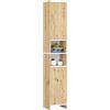 AKORD | Piedistallo da bagno BETI | Mobile Colonna da Terra | Colonnina | Ideale per piccoli bagni | Colori universali | Design elegante | Rovere Artisan & Bianco