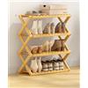 YSPZDQ Scarpiera Pieghevole, Robusta e Portatile Rastrelliera Scarpe Senza Installazione, Bambù Scarpiera per Corridoi, Camere da Letto, Disimpegno, Soggiorno, Balcone(50 x 25 x 68cm)