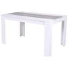 AVANTI TRENDSTORE - Lilia - Tavolo da pranzo in legno laminato bianco, con piedi angolati che offrono una maggiore stabilitá. Dimensioni LAP 140x76x80 cm