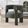 Ya-Home Poltrona Imbottita Sedia da Salotto in Tessuto Poltroncine Salotti con Gambe in Legno Poltroncina Moderna per Camera da Letto/Soggiorno/Caffè, Verde