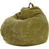 Green Bean© Poltrona a sacco da interno 90x110cm Imbottitura EPS & Velluto a coste morido accogliente lavabile - Cuscino Pavimento Lounge Sedia Sgabello Relax Pouf Bambini Adulti Verde