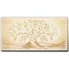 Giallobus - Quadro - 06 - Capezzale Moderno - Sacra Famiglia e Albero della Vita - Gold - Tela Canvas Telaio Standard - 100x50 - Pronto da Appendere - Quadri Moderni per la casa